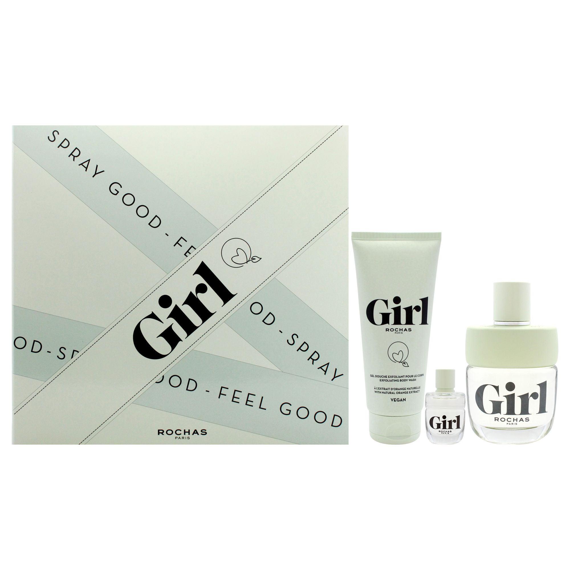 Rochas Girl By Rochas 3 Pc 33oz Edt Spray 33oz Body Wash 015oz Edt Spray